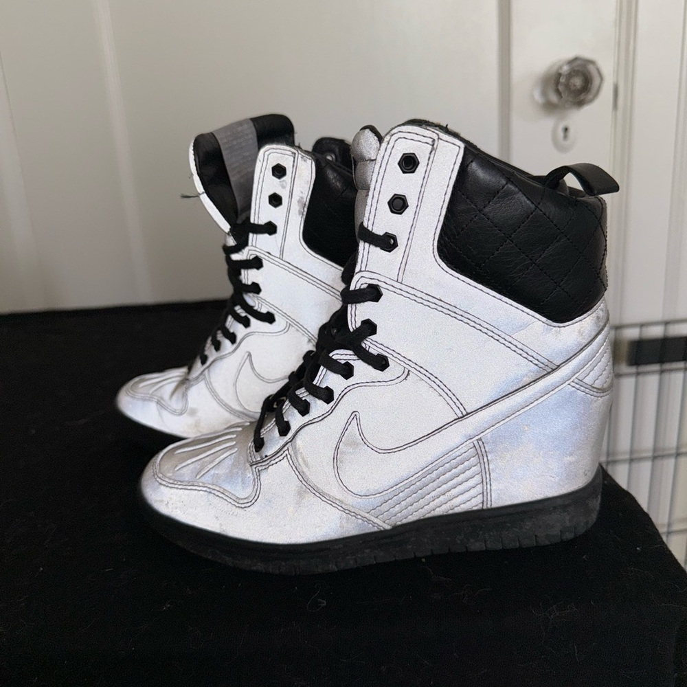 Nike Dunk Super Sky Hi Premium Reflect Silver Women's Size 6